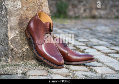 Herren Schuhe, modische Stiefel Stockfoto