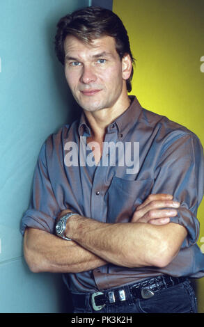 Patrick Swayze, amerikanischer Wis, Sänger und Tänzer, Deutschland 1992. Us-amerikanischer Schauspieler, Sänger und Tänzer Patrick Swayze, Deutschland 1992. | Verwendung weltweit Stockfoto