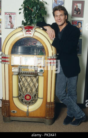 Patrick Swayze, amerikanischer Wis, Sänger und Tänzer, USA 1989. Us-amerikanischer Schauspieler, Sänger und Tänzer Patrick Swayze, USA 1989. | Verwendung weltweit Stockfoto