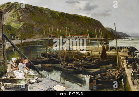 Hemy Charles Napier - die Fischereiflotte in den Hafen von burnmouth Berwickshire Stockfoto