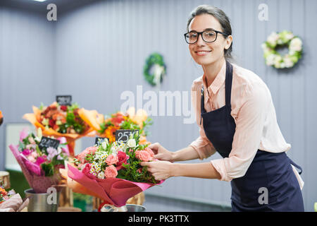 Flower Shop Mädchen Stockfoto