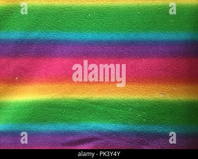Mehrfarbige Fleece Material Hintergrund. Stockfoto