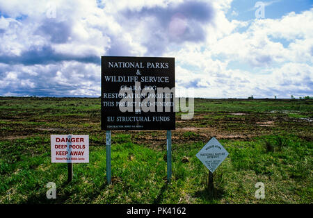 Wiederherstellen, Clara Bog, Grafschaft Offlay, Irland, Europa. Stockfoto