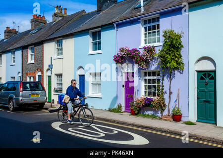 Bunte Häuser, Lewes, East Sussex, UK Stockfoto