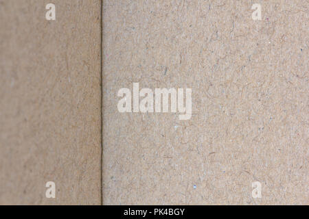 Karton braunes Papier closeup Textur oder Hintergrund Stockfoto