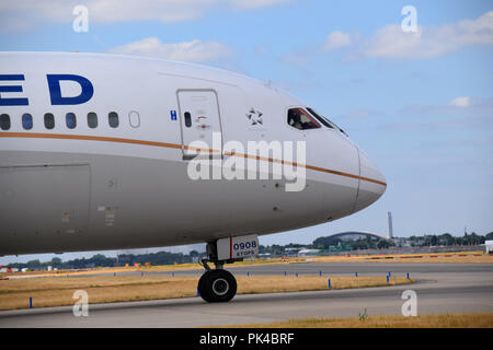 United Airlines Boeing 787-800 Dreamliner in London Heathrow Stockfoto