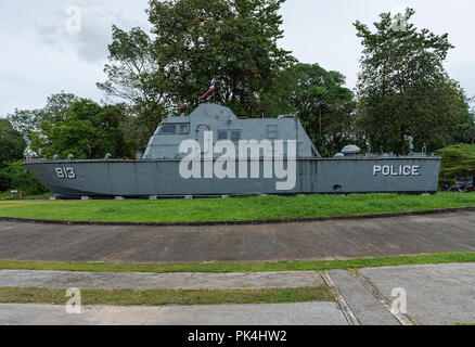 Gestrandeten Polizeiboot 813 Khao Lak Memorial Park Thailand Stockfoto