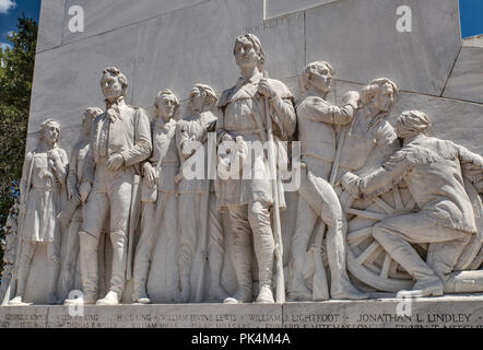 Die Alamo Kenotaph aka den Geist des Opfers Denkmal, Alamo Plaza, San Antonio, Texas, USA Stockfoto