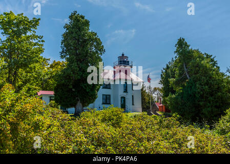 Grand Traverse Leuchtturm von den USA Leuchtturm Service 1858 erbaut, Leelanau Peninsula, Michigan. Stockfoto