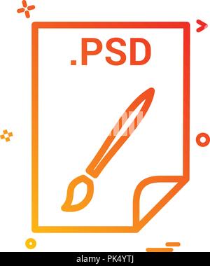 PSD-Dateien herunterladen Datei format Symbol vektor design Stock Vektor