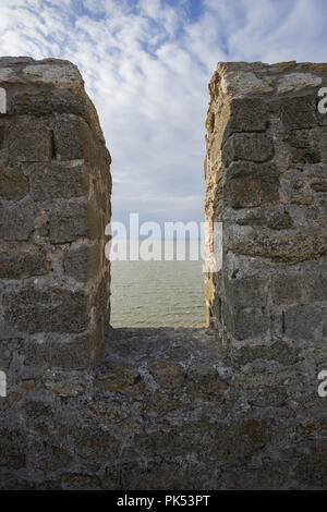 Ansicht des Dnjestr Mündung aus der defensive Mauer der Festung Akkerman (Weiße Festung) Stockfoto