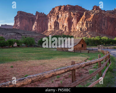 Stall bei Gifford Homestead, Capitol Reef National Park, Utah. Stockfoto