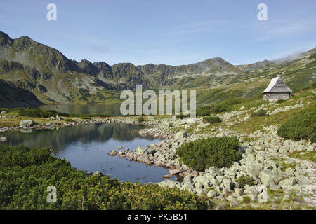 See Wielki Staw Polski im Tal der fünf polnischen Seen, Polen, Hohe Tatra Stockfoto