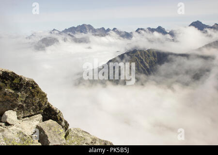 Blick von Kozi Wierch auf der Orla Perc ridge, Hohe Tatra, Polen Stockfoto