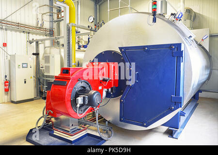 Maschine Kessel für die Heizung Wasser in einer industriellen Anlage Stockfoto