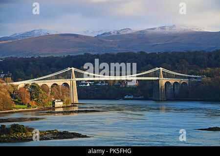 Menai Bridge, Anglesey, Wales, Vereinigtes Königreich Stockfoto