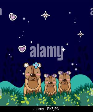 Süße Bären cartoons Stock Vektor