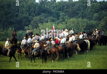 Bürgerkrieg reenactors bei Oatlands Plantage in Loudoun County, Virginia. Stockfoto