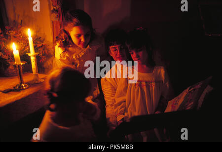 Weihnachten bei Oatlands Plantage in Loudoun County, Virginia. Stockfoto