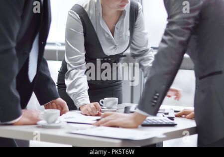 Business Team einen neuen Business Plan Stockfoto
