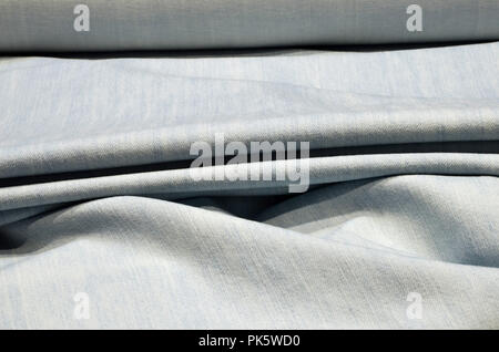 Stoff jeans Hellblau. 100% Baumwolle. Stockfoto
