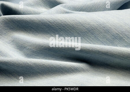 Stoff jeans Hellblau. 100% Baumwolle. Stockfoto