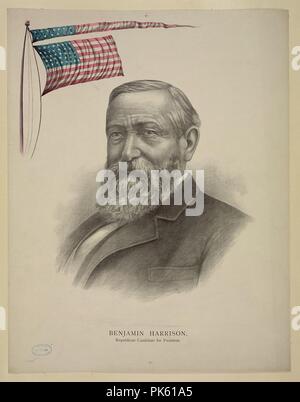 Benjamin Harrison, republikanischen Kandidaten für das Amt des Präsidenten Stockfoto