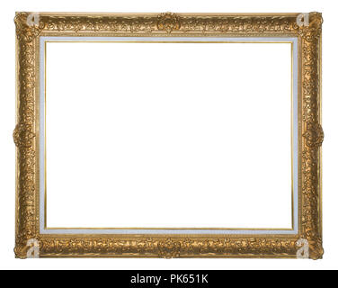 Schöne antike Bilderrahmen vergoldet, mit Dekoration und extra Passepartout Rahmen Stockfoto