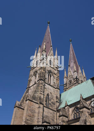 Skara Kathedrale im gotischen Stil aus dem 13. Jahrhundert ist ein bischöfe Sitz im schwedischen Skara Stockfoto