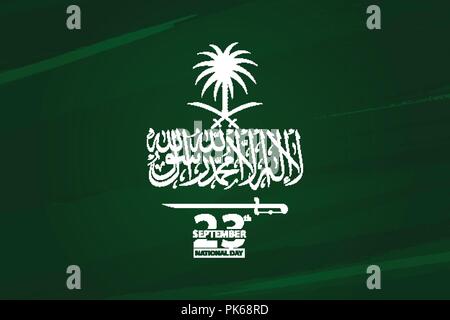 Happy Independence Day Saudi-arabien 23. September Vector Hintergrund Stock Vektor