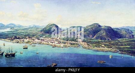 Benedito Calixto - Porto de Santos em 1822. Stockfoto