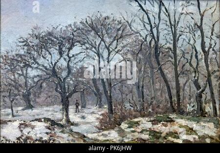 Bemberg Fondation Toulouse-Bois de châtaigniers en Hiver, Alfortville - Camille Pissarro 1872. Stockfoto