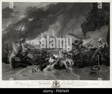 Benjamin West - William Woollett - Die Schlacht bei La Hogue. Stockfoto