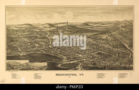 Bennington, Vt 1887. Stockfoto