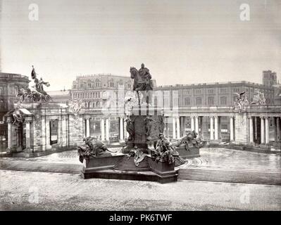 Berlin Nationaldenkmal Kaiser Wilhelm 1900. Stockfoto