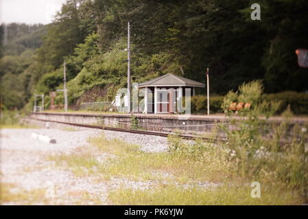 Die Matsubarako Station, ein unbemanntes Bahnhof, der koumi Linie in Japan Stockfoto