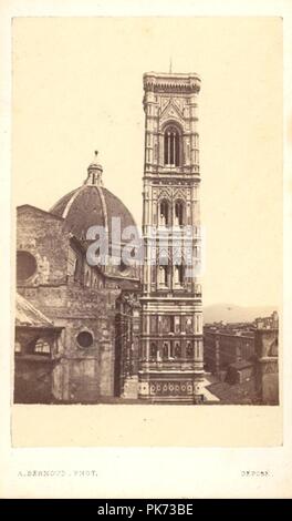 Bernoud Alphonse (1820-1889) - Firenze - Duomo - Campanile - 1860. Stockfoto