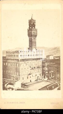 Bernoud Alphonse (1820-1889) - Firenze - Palazzo della Signoria 1875 s. Stockfoto