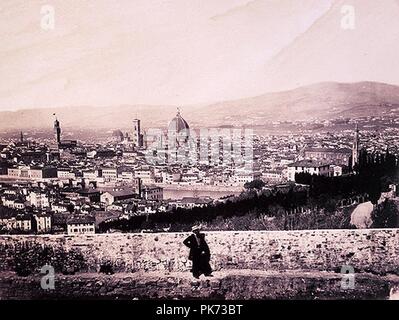 Bernoud Alphonse (1820-1889) - Panorama di Firenze da San Miniato 1862 Ca. Stockfoto