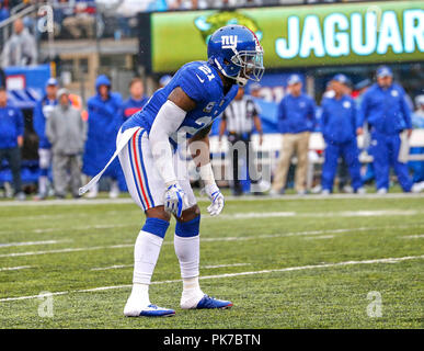 September 9, 2018 - East Rutherford, New Jersey, USA - New York Giants Defensive zurück Landon Collins (21) in der zweiten Hälfte bei einem NFL Spiel zwischen der Jacksonville Jaguars und die New York Giants bei MetLife Stadium in East Rutherford, New Jersey. Die Jaguare, die Riesen besiegte 20-15. Duncan Williams/CSM Stockfoto