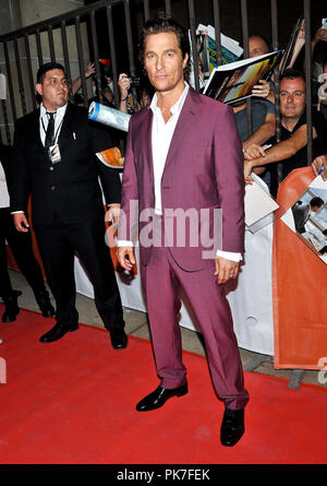 Toronto, Ontario, USA. 7. Sep 2018. 07. September 2018 - Toronto, Ontario, Kanada. Matthew McConaughey. ''Weiße Junge Rick'' Premiere - 2018 Toronto International Film Festival an der Ryerson Theater. Photo Credit: Brent Perniac/AdMedia Credit: Brent Perniac/AdMedia/ZUMA Draht/Alamy leben Nachrichten Stockfoto