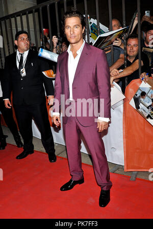 Toronto, Ontario, USA. 7. Sep 2018. 07. September 2018 - Toronto, Ontario, Kanada. Matthew McConaughey. ''Weiße Junge Rick'' Premiere - 2018 Toronto International Film Festival an der Ryerson Theater. Photo Credit: Brent Perniac/AdMedia Credit: Brent Perniac/AdMedia/ZUMA Draht/Alamy leben Nachrichten Stockfoto