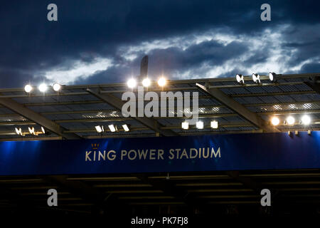 Leicester, Großbritannien. 11. September 2018. Eine allgemeine Ansicht der King Power Stadion vor dem Internationalen Freundschaftsspiel zwischen England und in der Schweiz an King Power Stadium am 23. September 2001 in Leicester, England 11 2018. Credit: PHC Images/Alamy leben Nachrichten Stockfoto