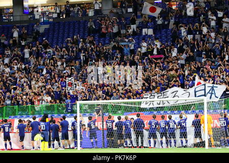 Osaka, Japan. 11 Sep, 2018. Japan Team Group (JPN) Fußball: kirin Challenge Cup 2018 Match zwischen Japan 3-0 Costa Rica bei Panasonic Stadion Suita in Osaka, Japan. Credit: Naoki Nishimura/LBA SPORT/Alamy leben Nachrichten Stockfoto