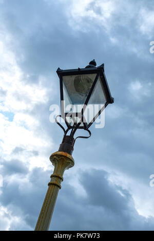 Nahaufnahme von einem einzigen Victorian street light UK Stockfoto