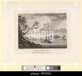 Benton Schloss, Milford Haven am 1. April 1778. Stockfoto