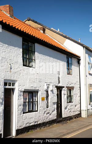 Vereinigtes Königreich, England, Yorkshire, Filey, Queen Street, dem Museum der Stadt im Jahr 1696 Fischer Cottage Stockfoto