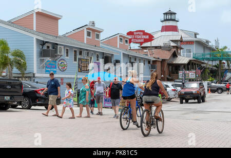 John's Pass Village ein touristischer Ort in der Nähe von Madeir Beach, Florida, USA Stockfoto