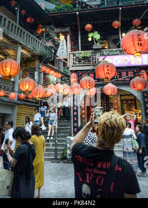 Jiufen erstaunliche von Lane und Gassen mit einer reichen Geschichte und Kultur eine der interessantesten Reise während meiner Taiwan Stockfoto