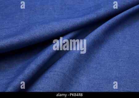 Stoff jeans Hellblau. 100% Baumwolle. Stockfoto